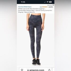 Spanx look at me now camo leggings